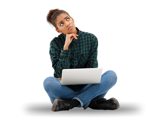 Girl with laptop